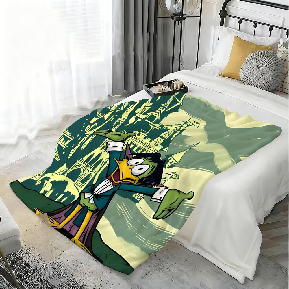 Cartoon C-Count Duckula Throw Lightweight 240g Flannel Blanket Soft Skin-friendly for Summer Cooling