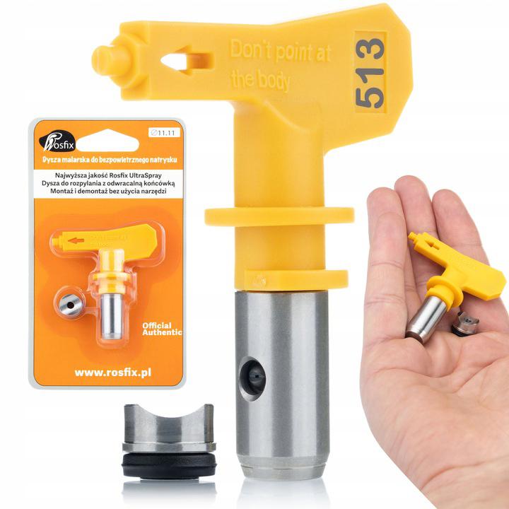 Rosfix Dysza Malarska Ultra Spray Model 513 i 519 – Szerokość Natrysku 25 cm | Kompatybilność z Agregatami | Precyzyjne Pokrycie