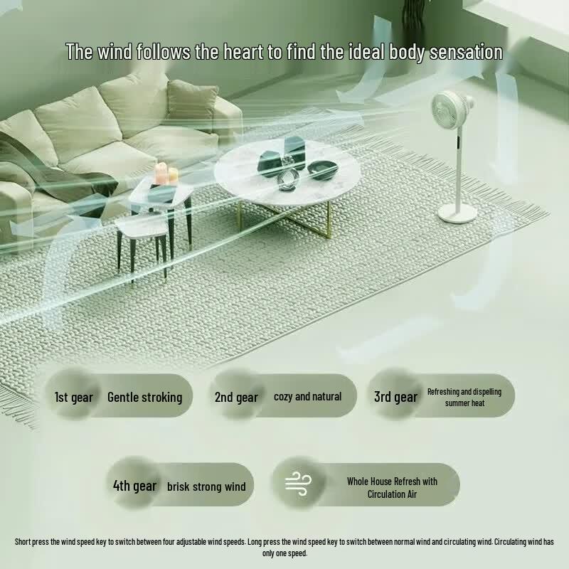 Midea Умный вентилятор с циркуляцией воздуха, штепсель CN (адаптер в комплекте)