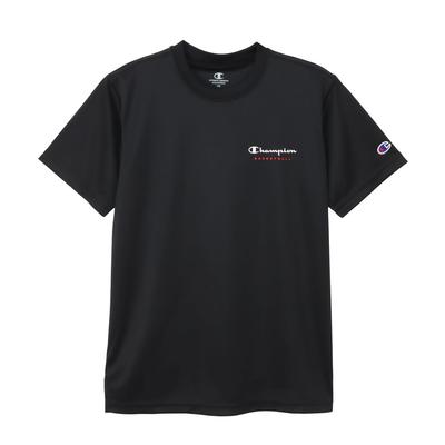 Champion Футболка с коротким рукавом для короткой команды Quick Высоко антибактериальная и против запаха С надписью Футболка с коротким рукавом черная детская, Рукав, Горловина, Сушка, Дышащая,