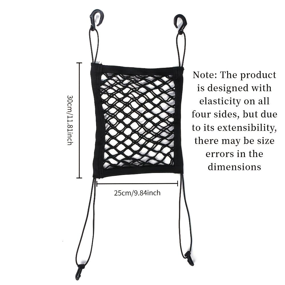 Car Seat Back Organizer with Auto-Retractable Storage Pocket, Pet Barrier, Easy-to-Install Fabric Accessory for Vehicle Interior