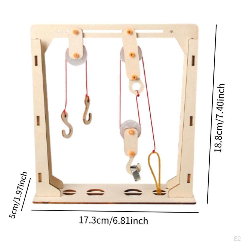 Fixed and Movable Pulleys Demonstration Easy Installation Portable Practical Physics Experiment