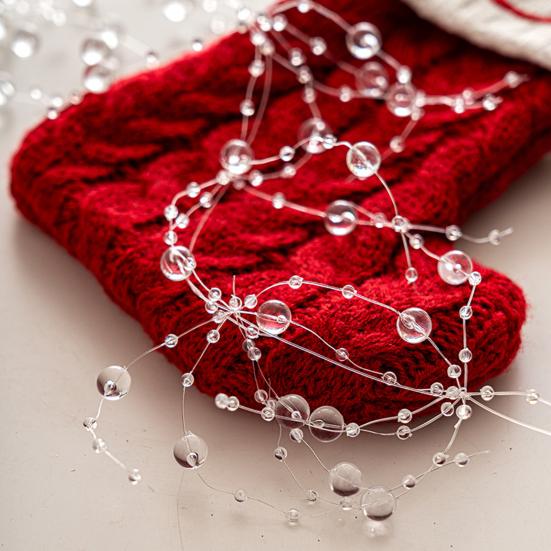 Christmas Tree Pendant DIY Hanging Ornament Festive Atmosphere Bead Strings for Xmas Tree Decoration Party Decor