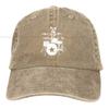 Washed Men's Baseball Cap Rockstar Kitty Drums Trucker Snapback Caps Dad Hat Rock N Roll Golf Hats
