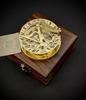Nautical Compass - Brass Sundial Compass with Wooden Box - Christmas Gift -