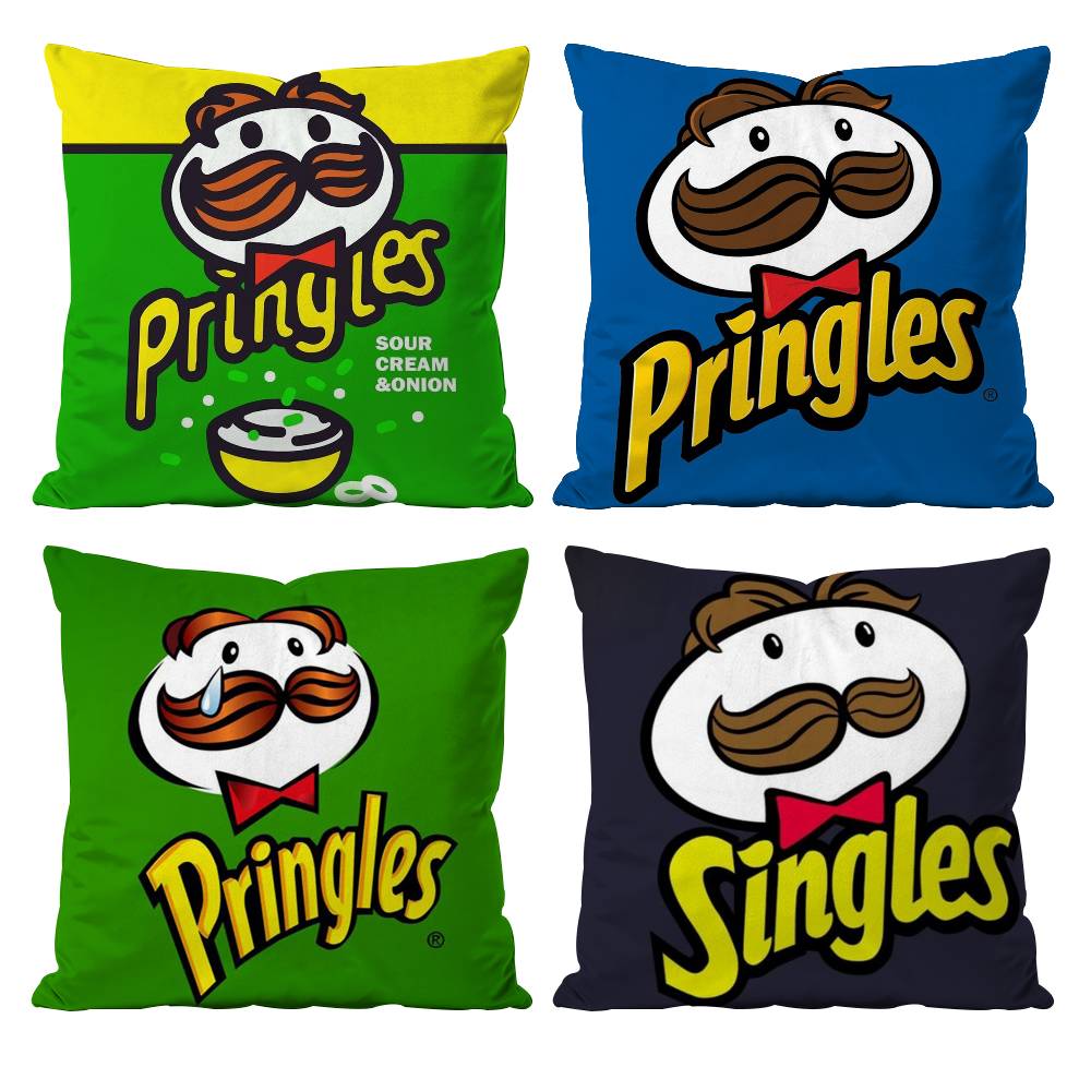 Подушка-чехол P-Pringles с бородой, чехол для подушки от пылевых клещей, скрытая молния, шелковистый короткий плюш, чехол на подушку для дивана