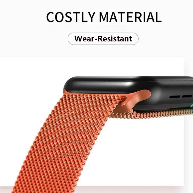 VAORLO Новый металлический ремешок Milan с магнитным градиентом цвета, браслет из нержавеющей стали для iWatch 345, 44 мм, 42 мм, 40 мм, 38 мм