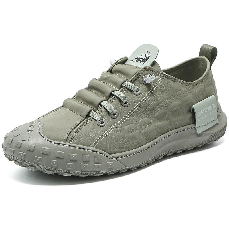 Crocodile Pattern Breathable Mens Sports Casual Shoes Comfortable Non Slip Walking Shoes for Travel Daily Outdoor Wear