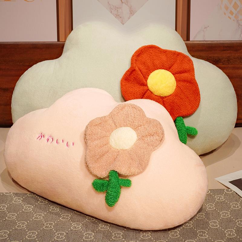 Queen Flower Bed Pillow Girl Sleeping Bedside Cushion Home Sofa Pillow Girl Soothing Doll