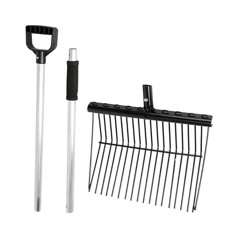 Heavy Duty Metal Manures Fork Horse Pitchforks Cleaning Tool Metal Horse Manures Rake For Horse Stable Cleaning Enduring