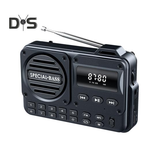 Portable Radio Bluetooth-compatible Speaker Digital Display Battery Operated AM/FM Radio Handheld Wireless Speaker