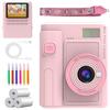 New Children's Print Color Camera Thermal Paper Instant Print Camera Retro Portable Photo Video Outdoor Support TFCard