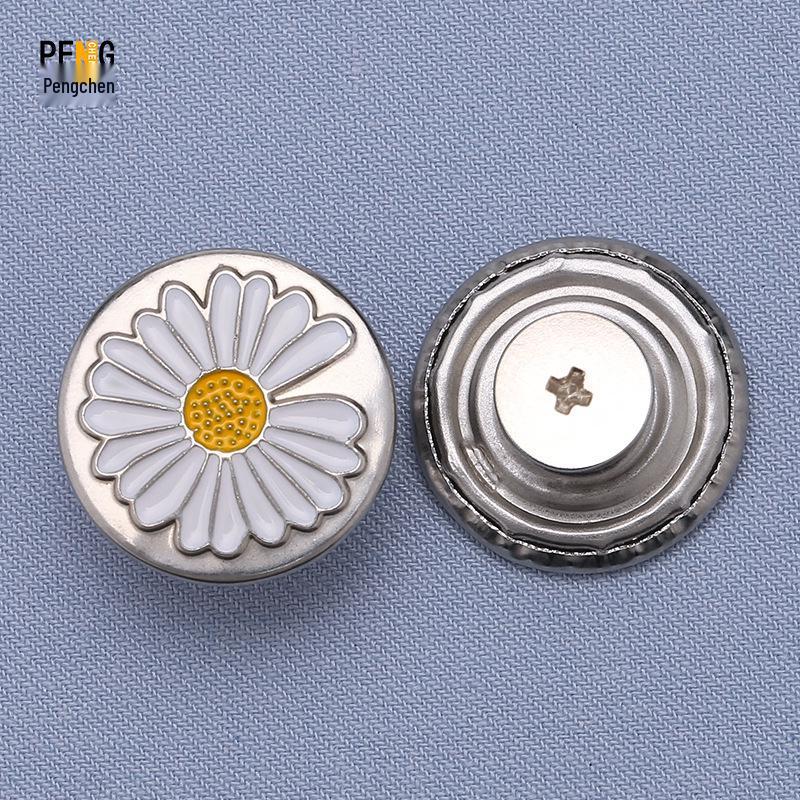 Регулируемые бесшовные металлические пуговицы для джинсовой ткани, съемная утягивающая талию волшебная кнопка