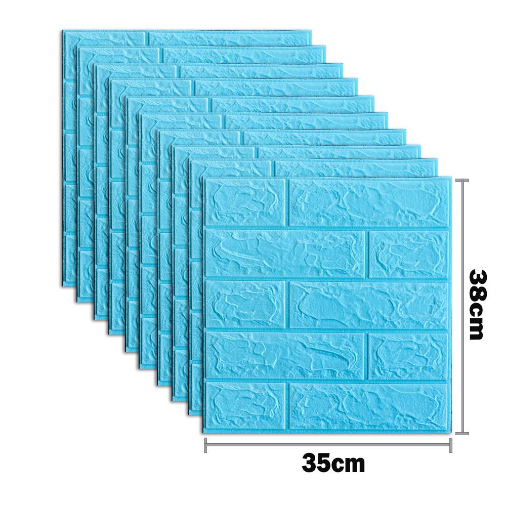 50pcs 3D Foam Wall Sticker Panels Brick Waterproof Adhesive Wallpaper Living Room Bedroom Home House Bathroom Decor