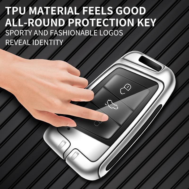 Металлический чехол для ключа автомобиля VW для Volkswagen Tiguan MK2 Magotan Passat B8 CC для Skoda Superb A7 Shell Fob брелок аксессуары