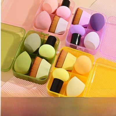 Набор кистей для тональной основы Magic Foundation Brush & Beauty Egg — мягкий набор инструментов для макияжа