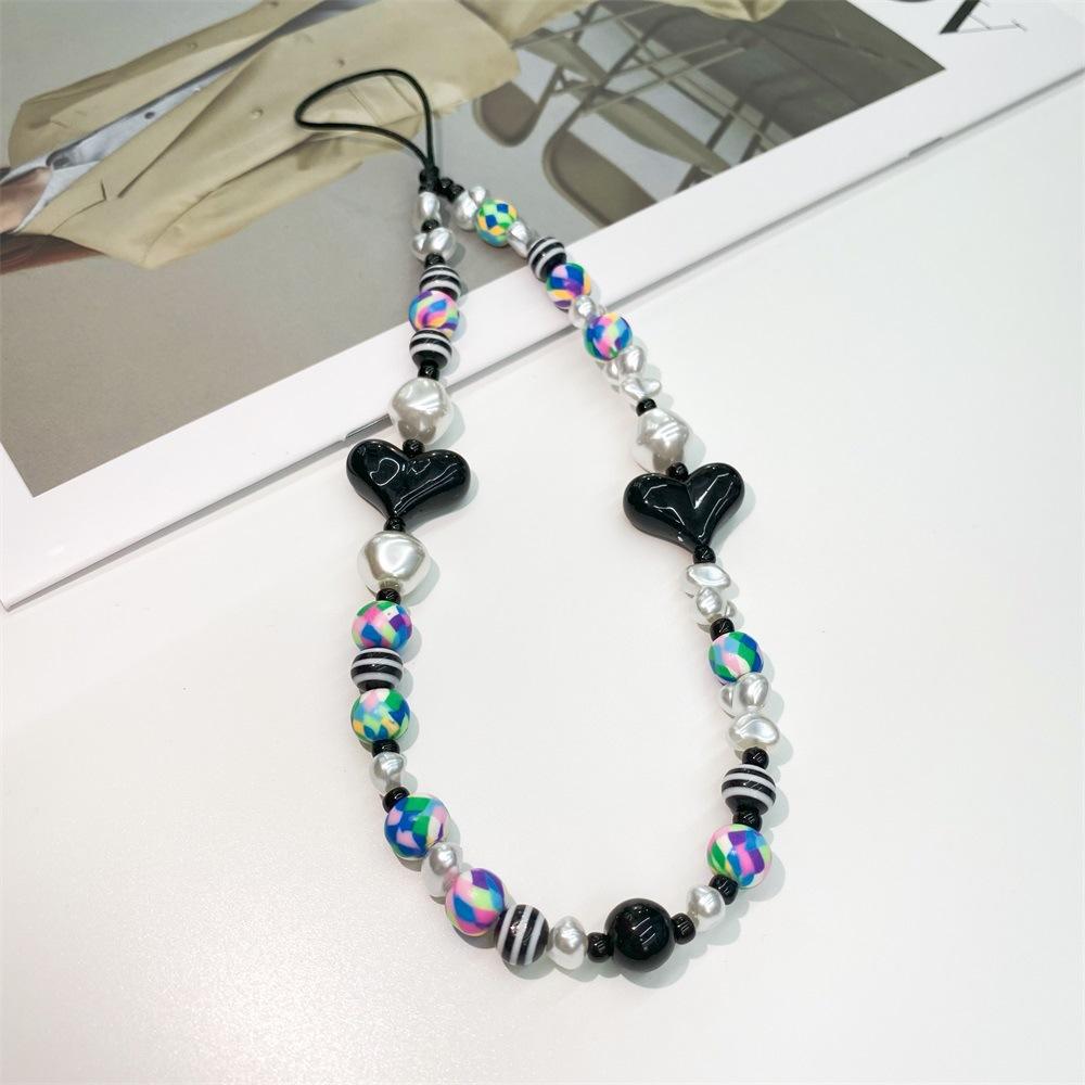 Любовь бисером цепочка для мобильного телефона чехол для мобильного телефона ремешок подвеска подвесной орнамент