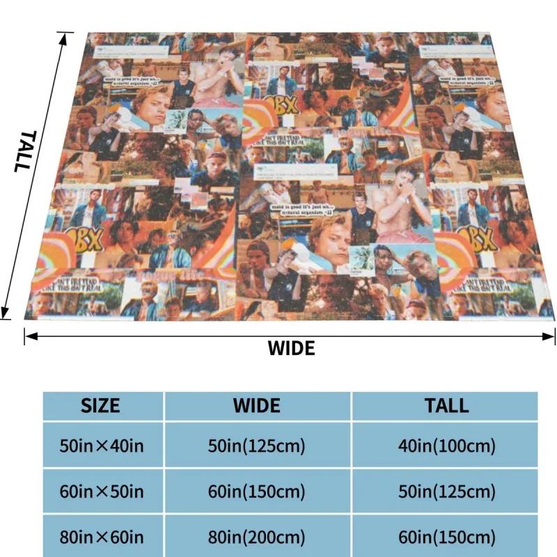 Jj Outer Banks Collage Blanket Flannel Print Fluffy Throw Thick blankets for Bed Home Cou