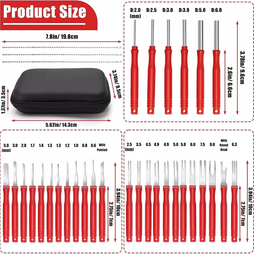 34 шт. Инструмент для снятия клемм, Инструмент для ремонта электрических разъемов, Экстрактор контактов для автомобильной электрической проводки