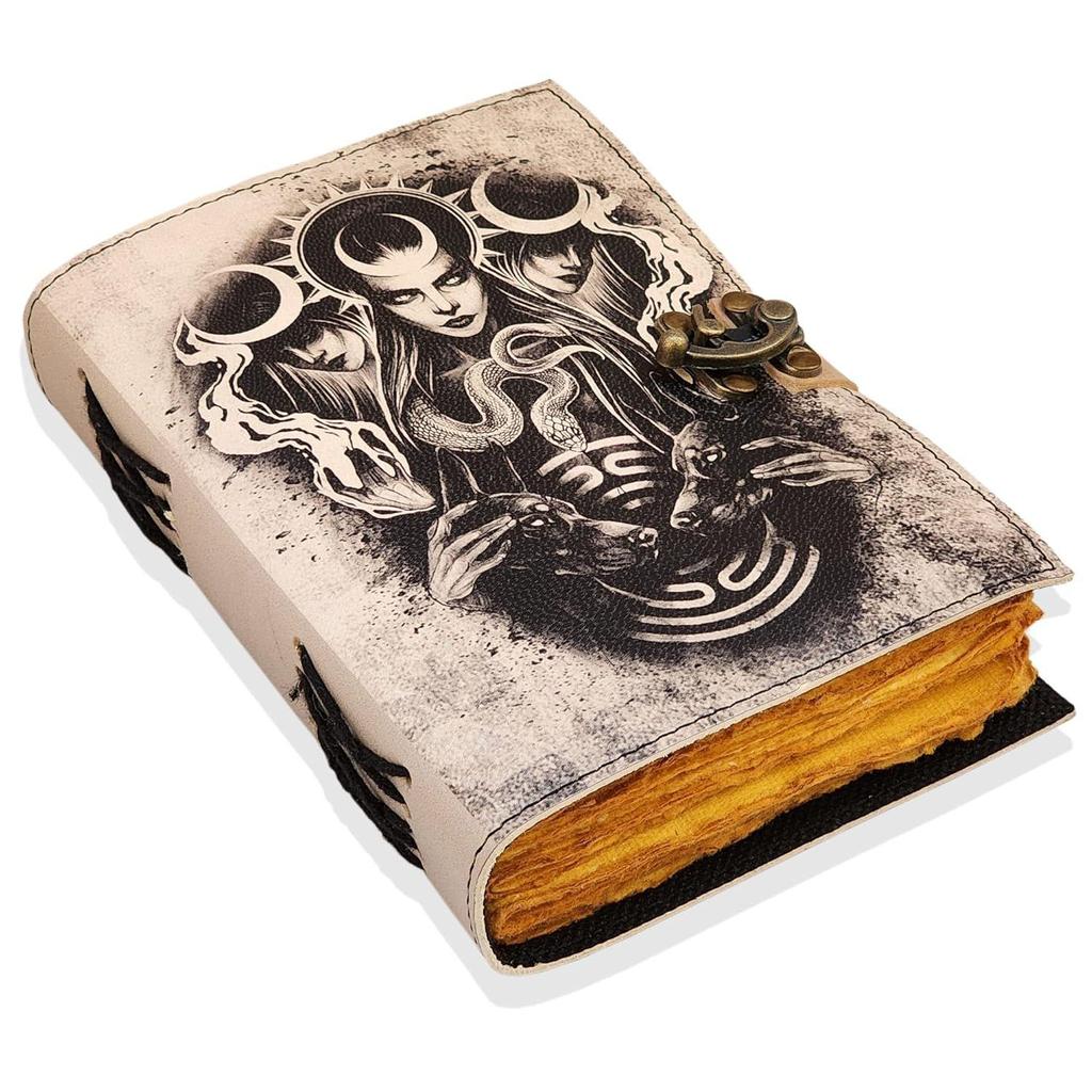 Triple Moon Goddess, Журналы для взрослых, Кожаный журнал с защитным принтом