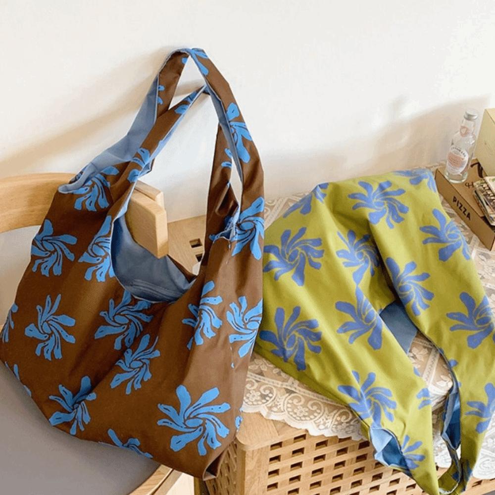 Cloth Canvas Shoulder Bag Flower Lazy Style Messenger Bag Simple Orchid Vest Bag Outdoor