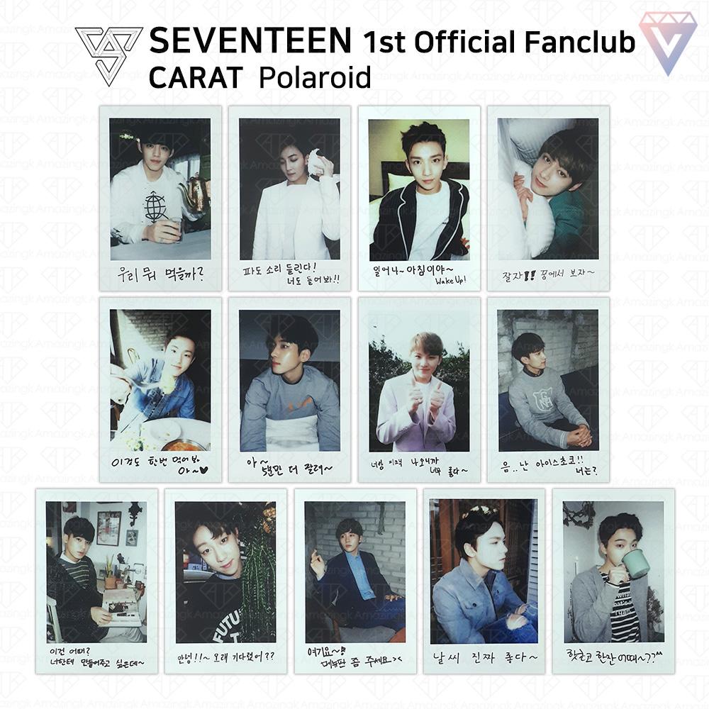 Seventeen Первая официальная фотокарточка фан-клуба Carat Polaroid KPOP K-POP