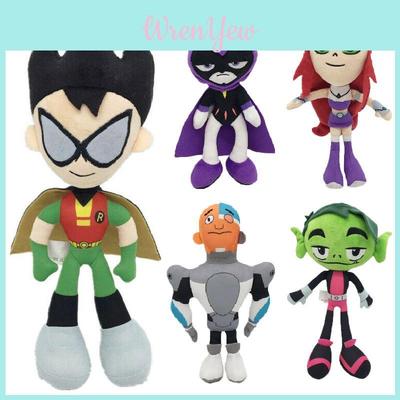 Очаровательная коллекция 10-дюймовых плюшевых игрушек Teen Titans Go с Робином, Рэйвен и Киборгом