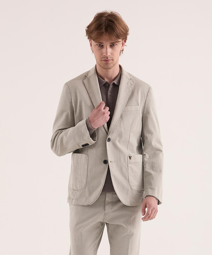 Birbante Natural Garment-Dyed Stretch Jacket - Sand