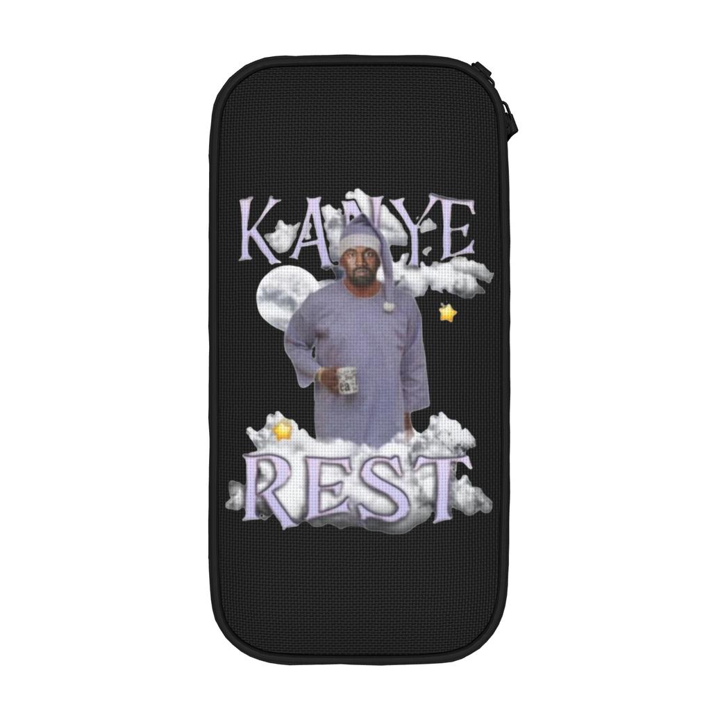 Classic Kanye Rest Pencil Case Funny Meme Pencil Pouch Pen for Student Big Capacity Bag School Supplies Gifts Accessories