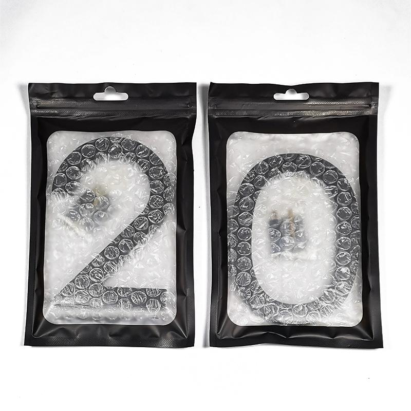 Адрес Большая Современная Дверь Алфавит Плавающий Дом Номер Буквы Знак #0-9 Черные Цифры 125 Мм 5 В Домашнем Уличном