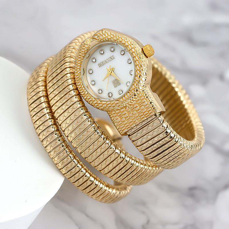 Unique Quartz Watch Snake Shaped Design Bracelet Gold Sliver Watch Women Luxury Bangle Watches Ladies Clock Girl AAA Watch Reloj
