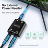 The COOIDEA Stereo Audio along with a audio supports 1 input 2 output or 2 input 1 and is a AUX audio speaker selector for mobile and 3.5mm Switcher,