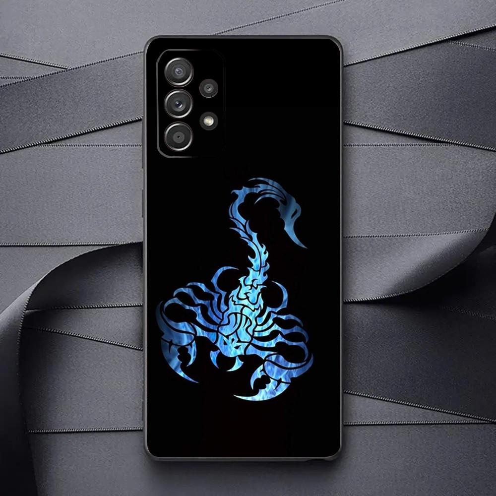 Cool insect Scorpion Phone Case For Samsung Galaxy A13,A21s,A22,A31,A32,A52,A53,A71,A80,A91 Soft Black Phone Cover