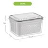3300ML Large Refrigerator Storage Fridge Organizer Fresh Vegetable Fruit Boxes Drain Basket Storage Containers Pantry Kitchen Organizer