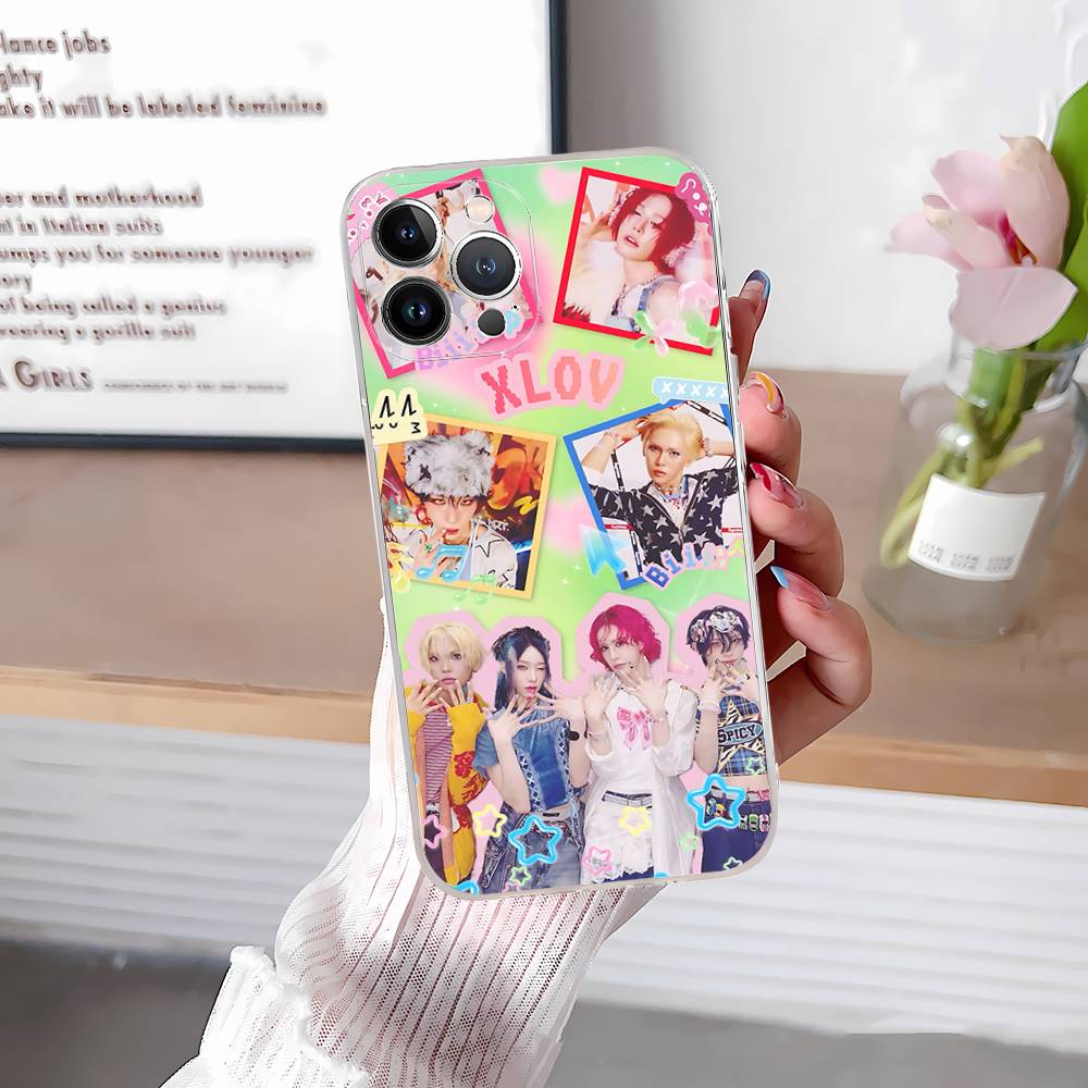 Популярный Логотип X-XLOV Для IPhone 11 12 13 14 15 16 17 Pro Max Plus Air Прозрачный Clear Ударопрочный Чехол