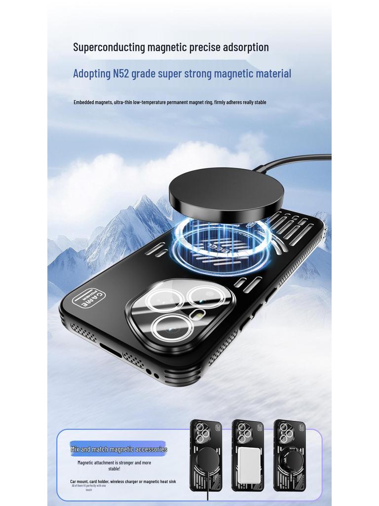 Чехол HONO R 400 Pro Ice Fox: Магнитный алюминиевый теплоотвод, ударопрочная защитная крышка
