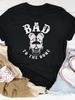 BAD TO THE BONE Skull Head Print Women T Shirt Short Sleeve O Neck Loose Women Tshirt Ladies Tee Shirt Tops Camisetas Mujer