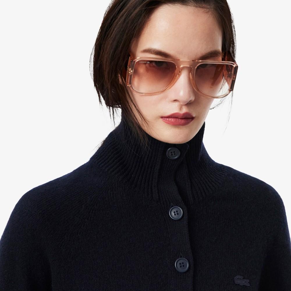 Lacoste Женский джемпер из кардной шерсти с полупуговицами AF4010-55N166