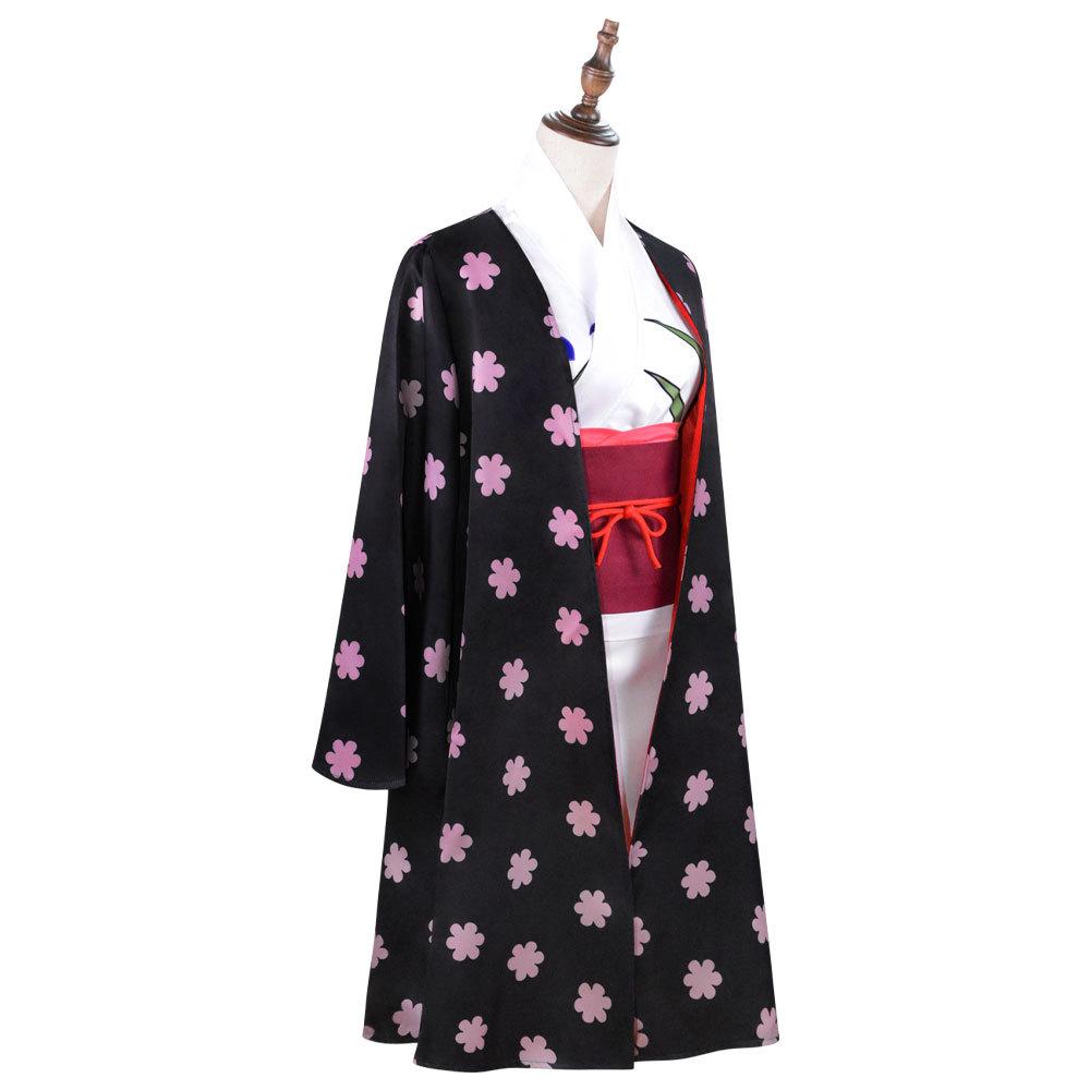One Piece Wano Country Nico Robin Kimono Cosplay Costume Anime Halloween Role Play Outfit