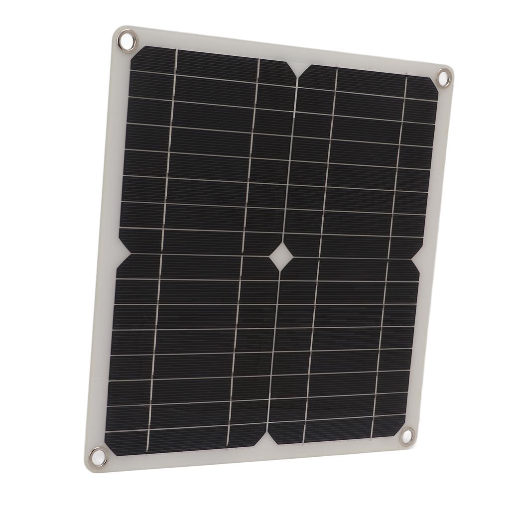 Комплект солнечной панели Зарядное устройство для панели монокристаллических солнечных батарей Двойной USB + выход постоянного тока 15 Вт для зарядки на открытом воздухе