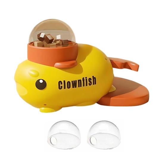 Dog Interactive Treat Dispenser Toy 2-in-1 Food Puzzle Slow Feeder Whale/Clownfish Shape Pet Enrichment Toy for Small Medium Dogs Cats IQ Training