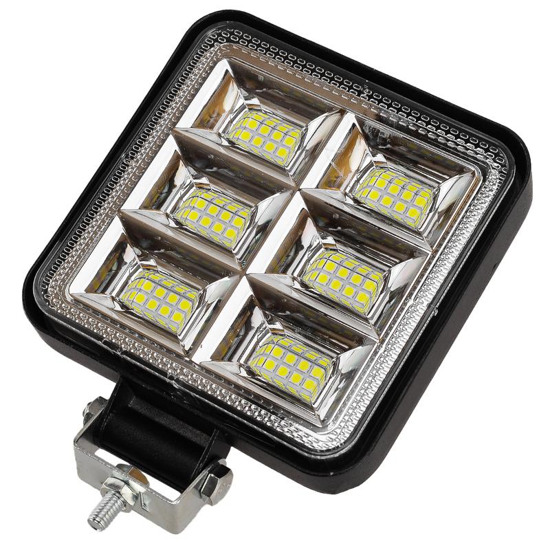 2pcs Cars Truck Off Road SUVs Vans Square 4-Inch White LED Work Light Pods Flood Spot Lamp
