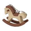 3D Printed Rocking Horse Figurine Miniature Cartoon Rocking Horse Keychain Statue Home Office Living Room Desktop Decoration Ornament