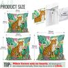 Toucans Leopards Zebras Pillowcase Printed Polyester 40/45/50Cm Throw Pillowcover Decorative Sofa Cushion Pillowslip Home Decor