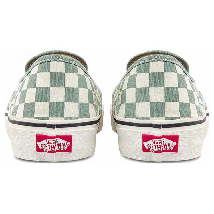 Vans Slip-On Low Top Skate Shoes Green And White Checkerboard Unisex Sneakers VN0A5HYQB8O