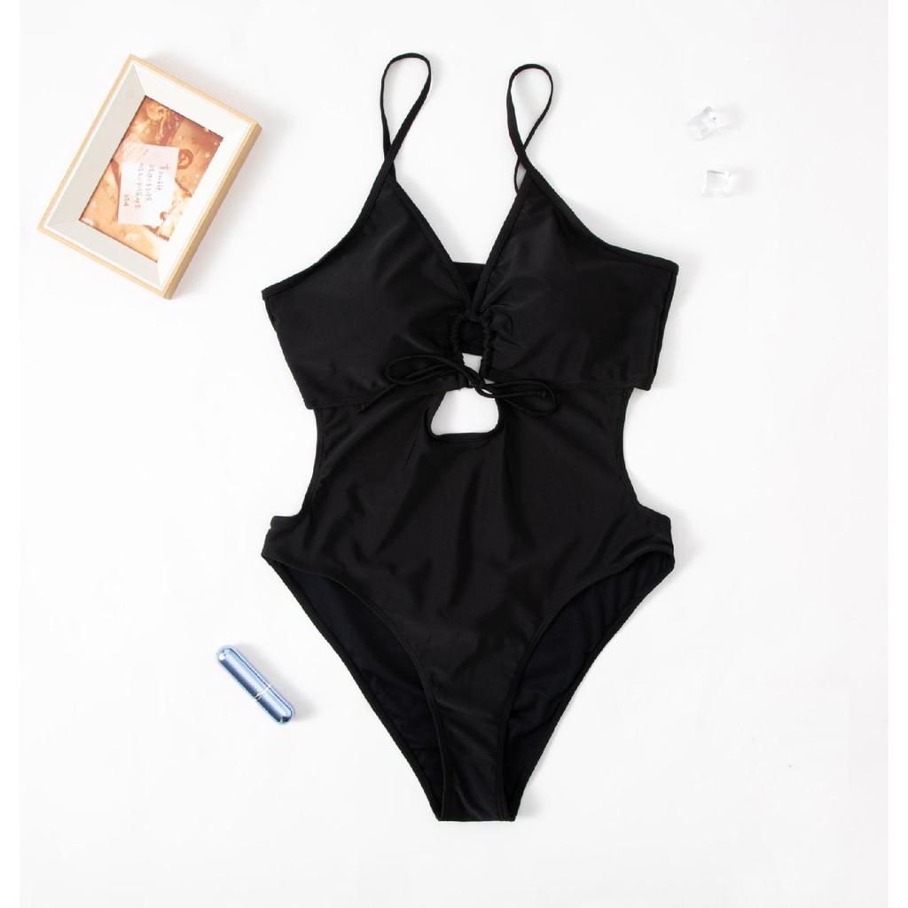 Женское бикини больших размеров, европейское и американское новое толстое бикини больших размеров с V-образным вырезом, сплошной цвет, ажурное бикини, взрыв ZX003