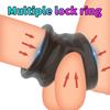 2023 New Double Penis Ring Reusable Silicone Semen Lock Cockring Testis Loops Dick Extender Erection SM Erotic Sex Toys For Men