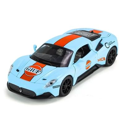 1/32 Maserati MC20 Gulf Edition литая модель автомобиля игрушка со звуком и светом транспортные средства украшения игрушки для детей подарок