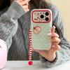 Корейский Милый 3D Яблоко в Горошек Чехол для Телефона Для iPhone 17 Pro 16 15 14 Pro Max Чехол с Цепочкой Ударопрочные Чехлы Для Apple