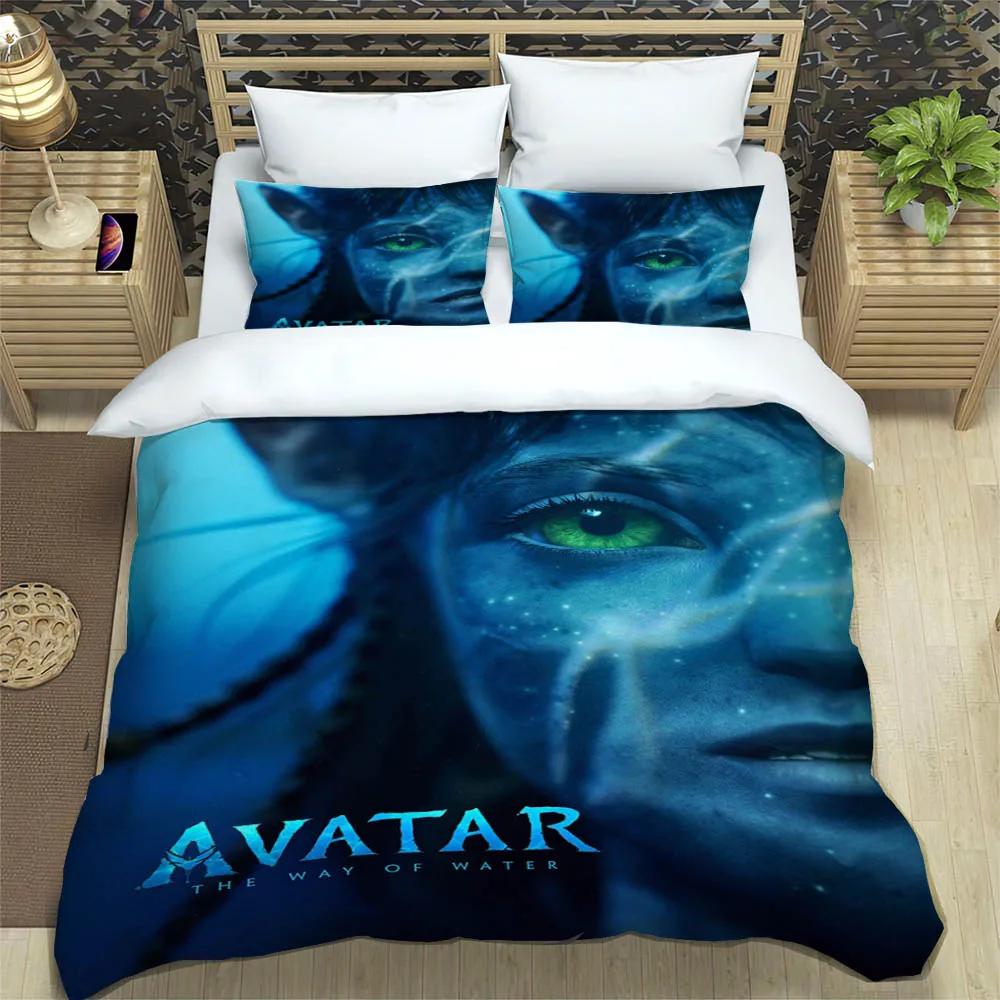Аватар Путь воды Печатные комплекты постельного белья наволочка Детский пододеяльник комплект одеяла постельное белье комплект постельного белья роскошный